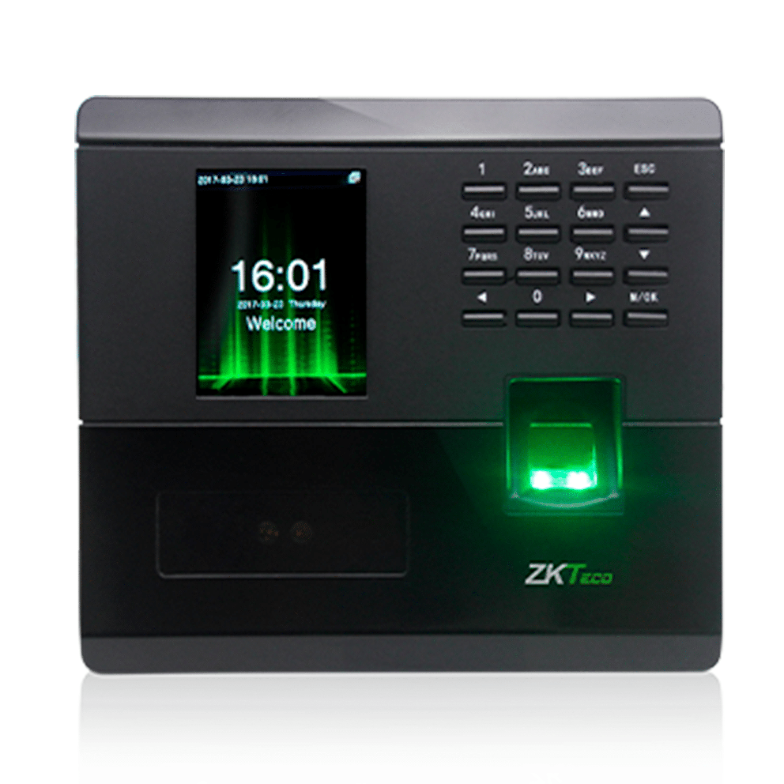 Marcador de Presencia ZKTeco MB 10 Biometrico Facial y Huella USB Red