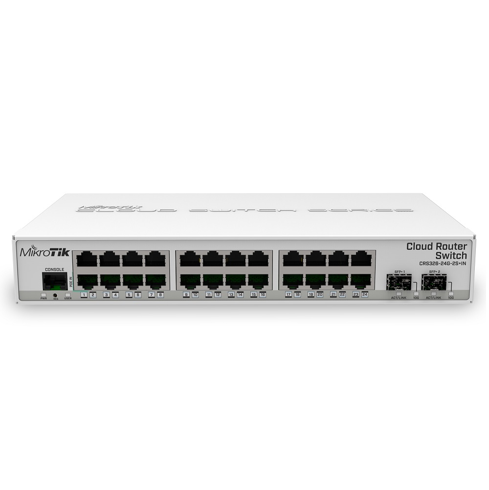 MIKROTIK CLOUD ROUTER SWITCH CRS326-24G-2S+IN (L5, EU)